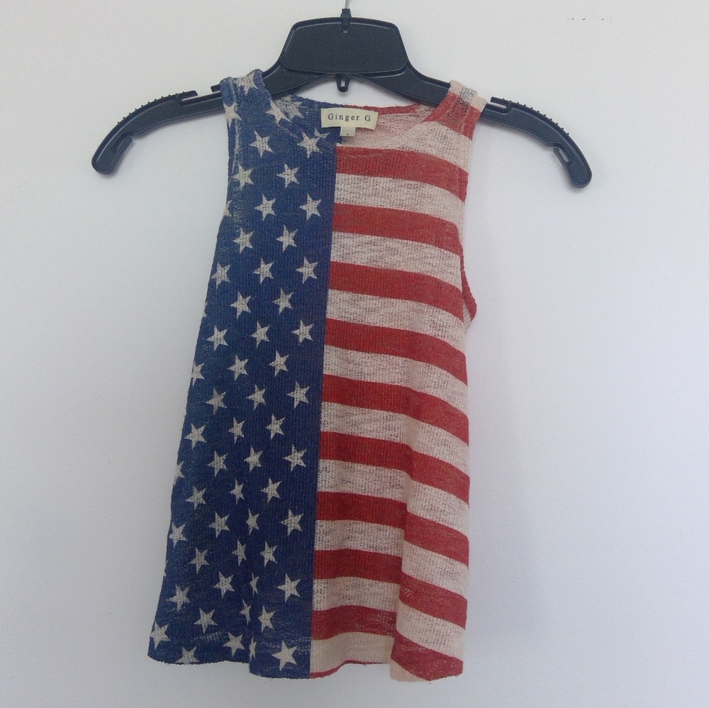 4TH OF JULY American stars and stripes sleeveless